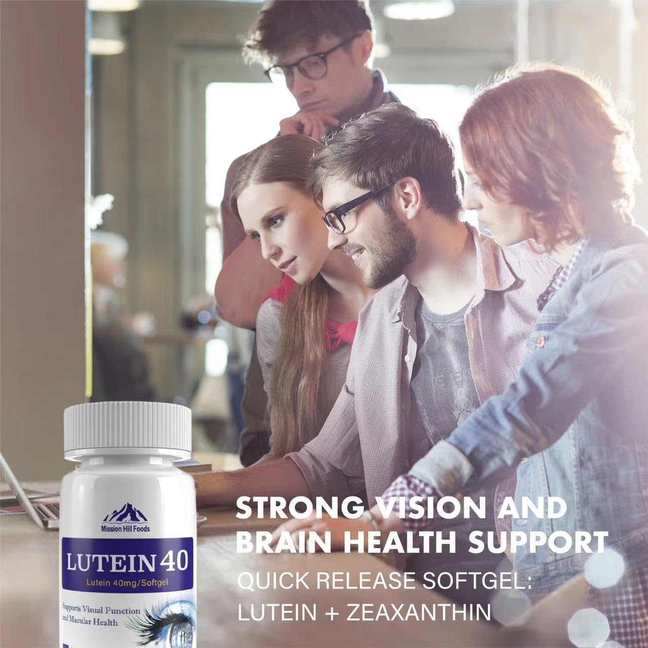 Premium Lutein & Zeaxanthin Eye Health Supplement - 40mg Softgels (2 Bottles, 4 Month Supply) | Vitamin Pills for Eyes | Non-GMO & Gluten Free