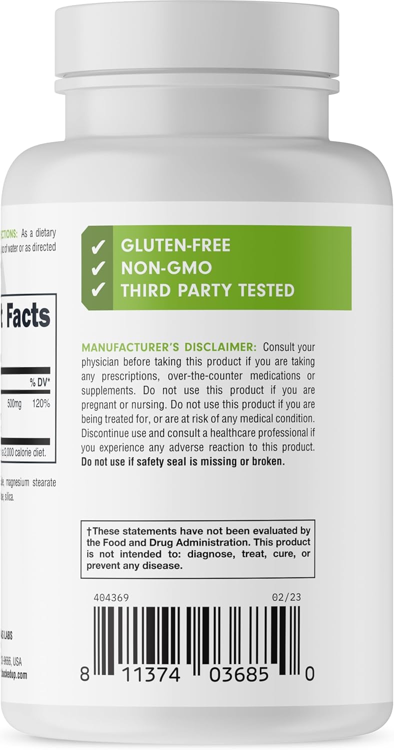Premium Magnesium Complex Capsules | 500mg | Glycinate, Citrate, Oxide | Easy Digestion | USA Made | Bucked Up Essentials (180 Servings)