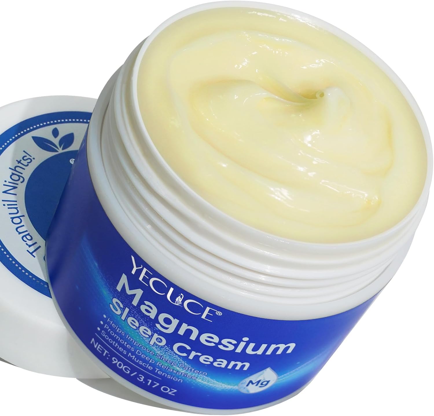 Premium Magnesium Cream with Vitamin E and Almond Oil for Muscle Soreness - Magnesium Oil for Feet and Body
