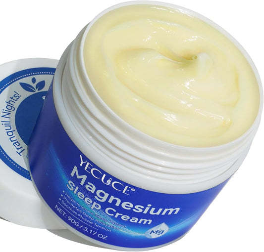 Premium Magnesium Cream with Vitamin E and Almond Oil for Muscle Soreness - Magnesium Oil for Feet and Body