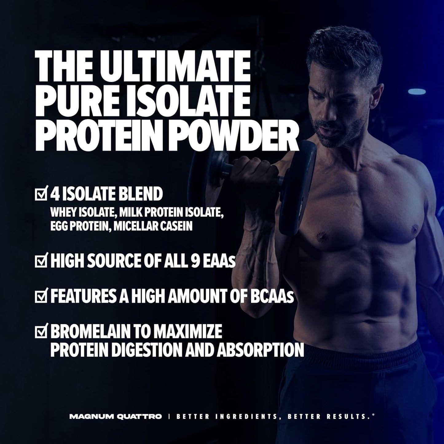 Premium Magnum Nutraceuticals Quattro Whey Protein Powder, Iced Caramel Macchiato 2lb - Ideal for Muscle Growth & Recovery