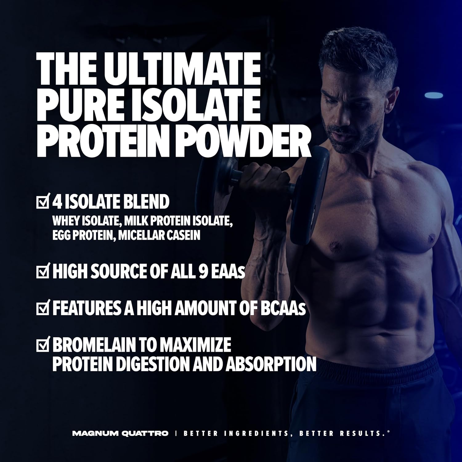 Premium Magnum Nutraceuticals Quattro Whey Protein Powder, Iced Caramel Macchiato 2lb - Ideal for Muscle Growth & Recovery