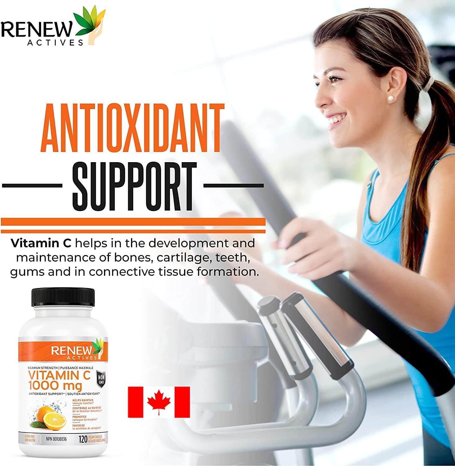 Premium Maximum Strength Vitamin C 1000MG - Boost Immunity & Antioxidants for Health - Non-GMO, Sugar Free - 4 Month Supply (120 Capsules)