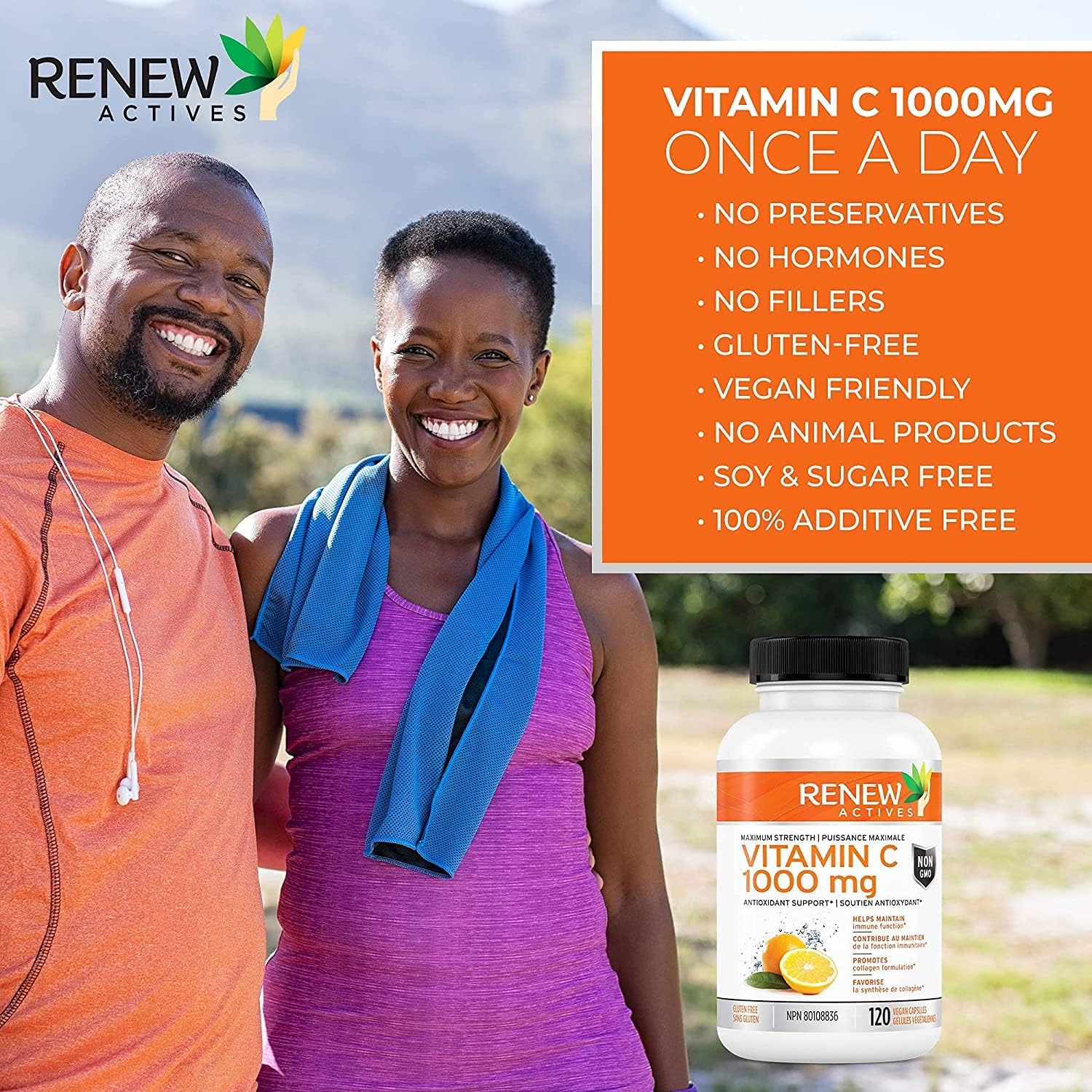 Premium Maximum Strength Vitamin C 1000MG - Boost Immunity & Antioxidants for Health - Non-GMO, Sugar Free - 4 Month Supply (120 Capsules)