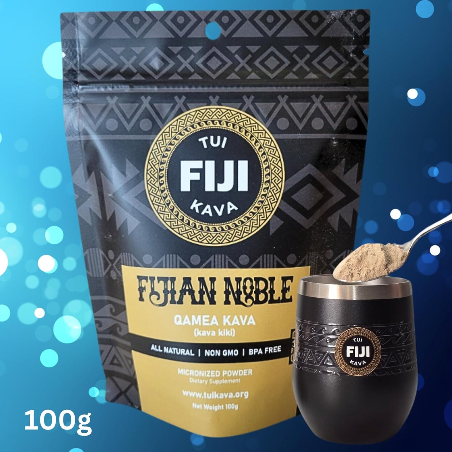 Premium Micronized Noble Kava 100g - All Natural Relaxation, Focus, Mood Support - Stress Relief - No Straining - Travel Size