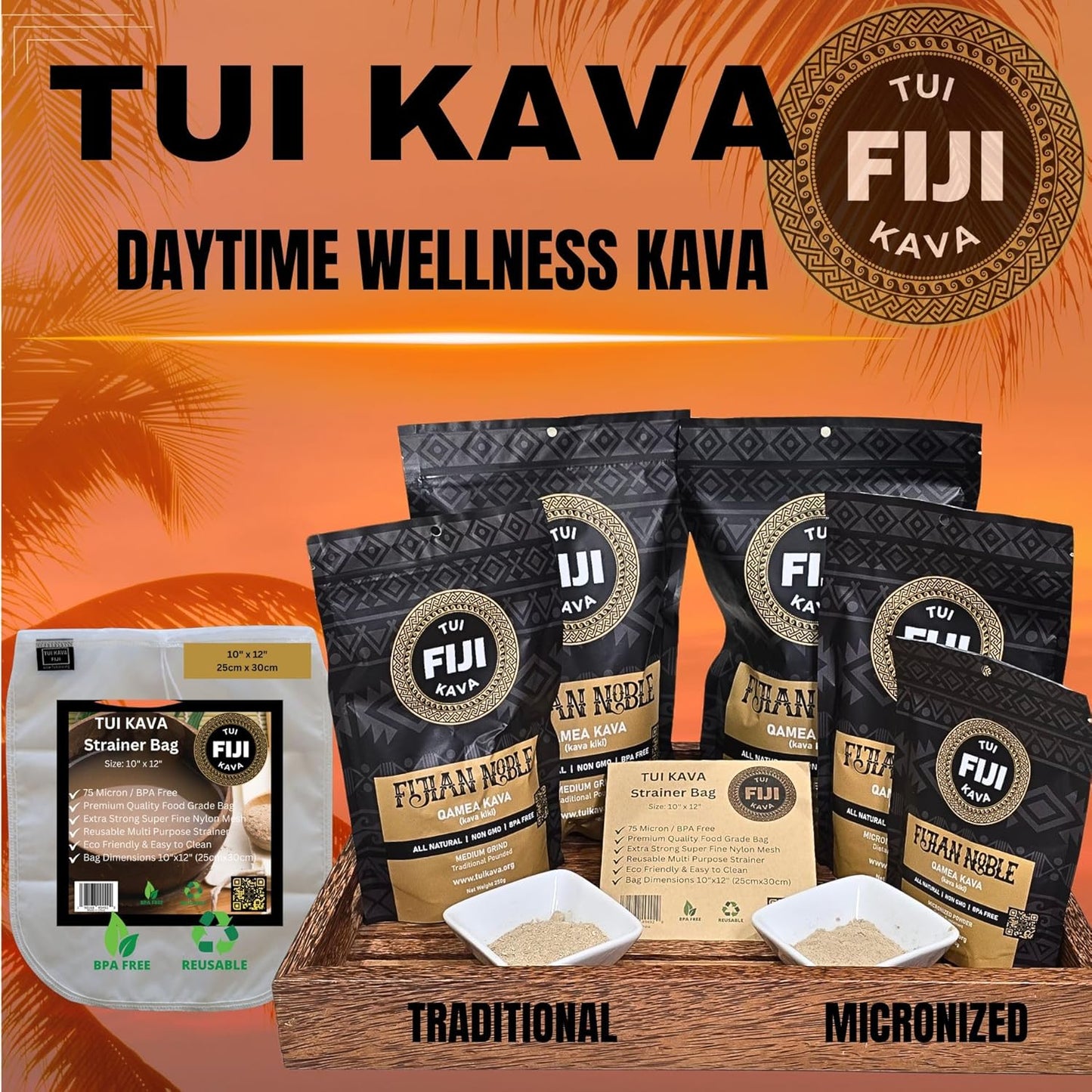 Premium Micronized Noble Kava 100g - All Natural Relaxation, Focus, Mood Support - Stress Relief - No Straining - Travel Size