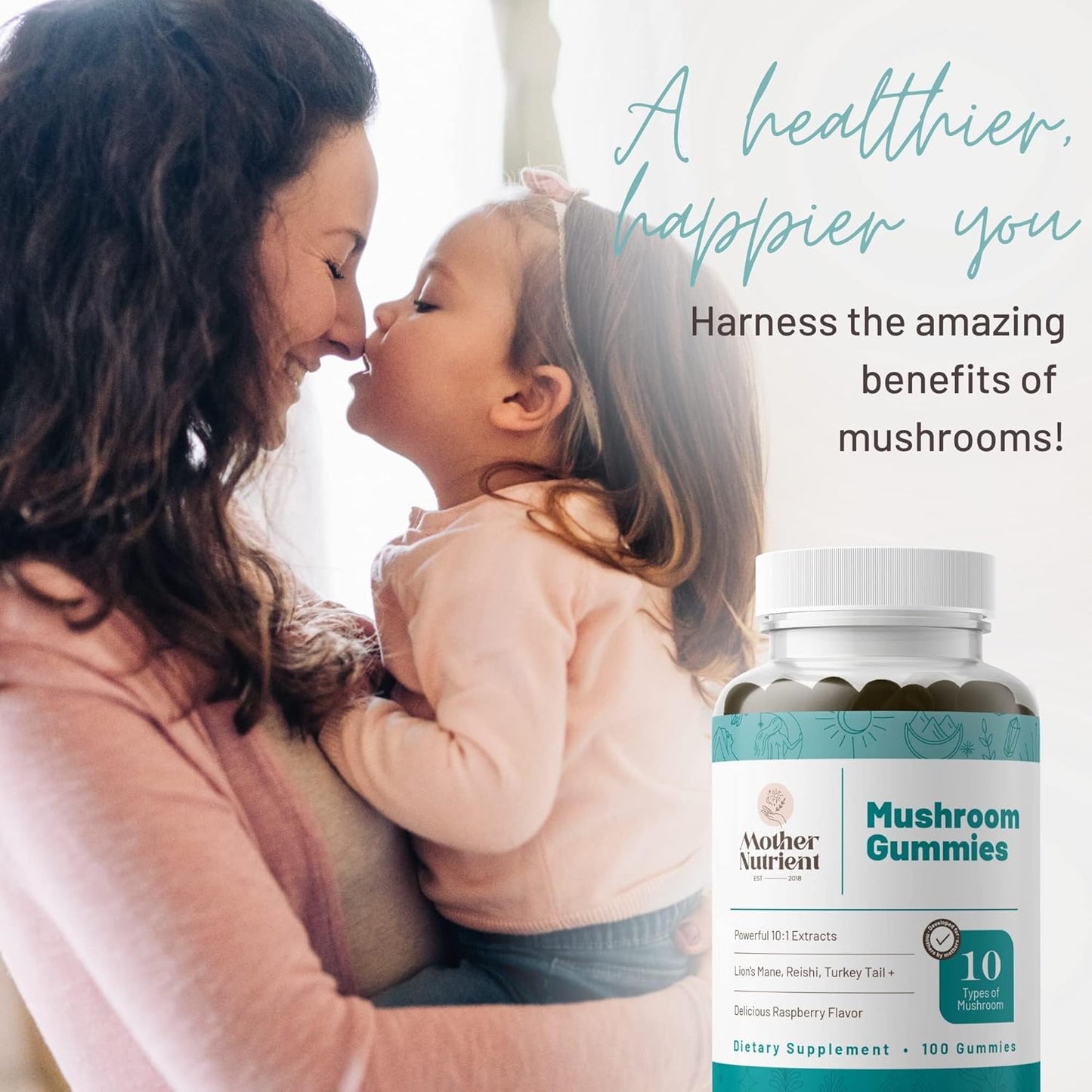Premium Mother Nutrient Bundle: Grass-Fed Beef Liver Capsules & Mushroom Gummies - Non-GMO Daily Supplements