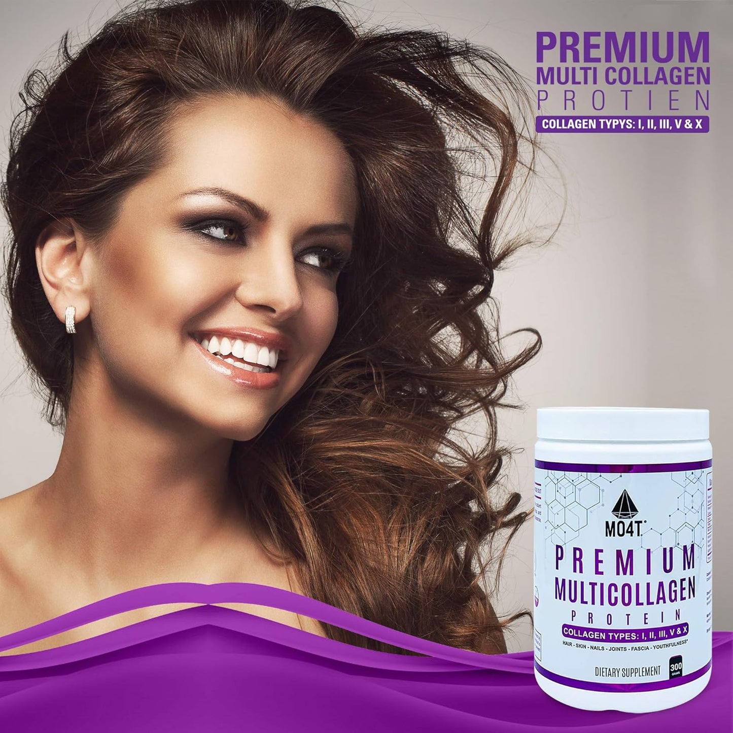 Premium Multi Collagen Powder for MOMOF4TRANSFORM - Type 1, 2, 3, 5, 10 - Sugar-Free, Keto-Friendly - 10.58 Oz