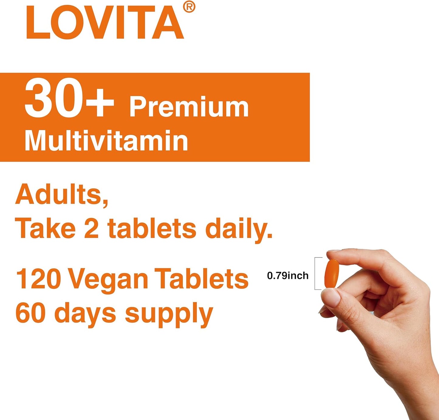 Premium Multivitamin for Adults 30+ with Enzymes, Turmeric & Nutrient Support - 120 Vegetarian Tablets