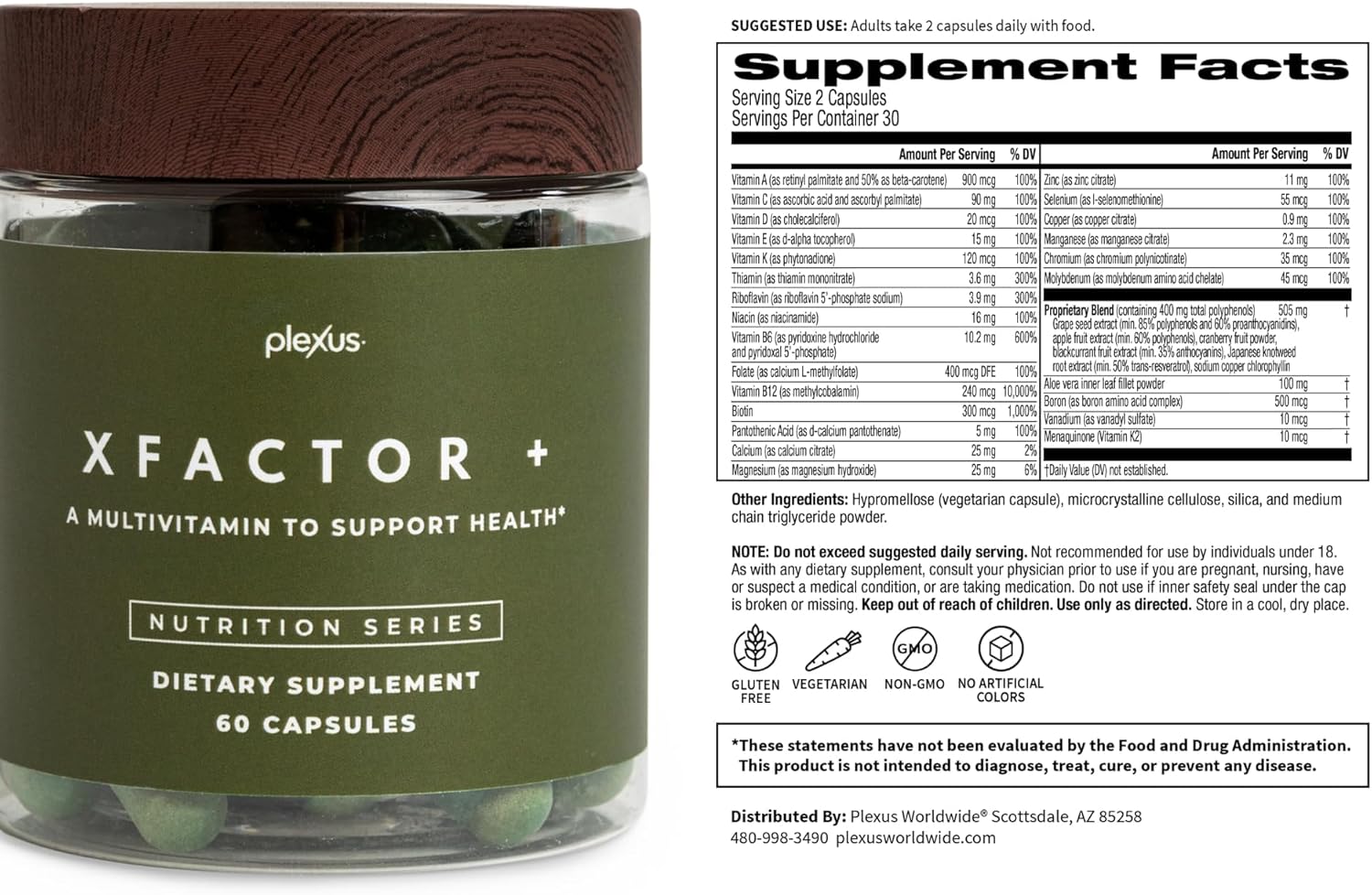 Premium Multivitamin Supplement - Plexus Xfactor+® for Enhanced Nutritional Support