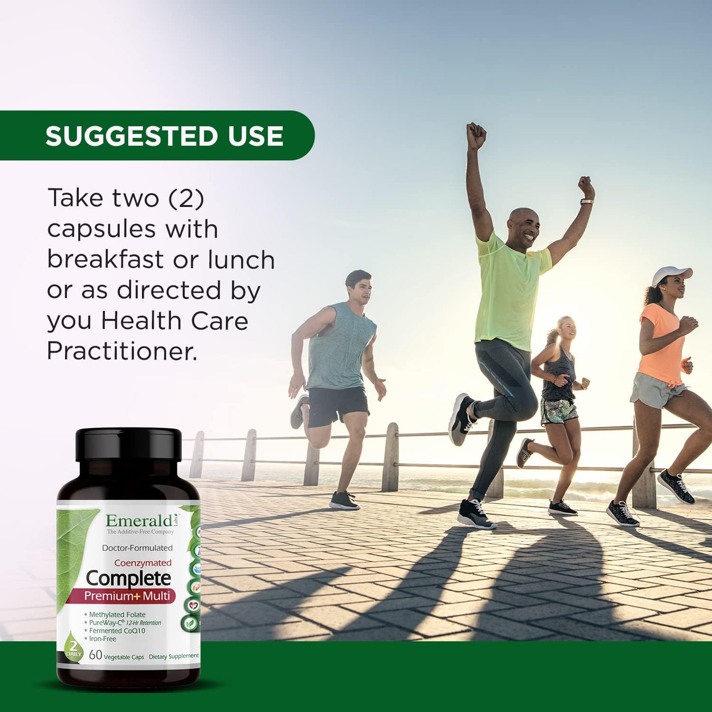 Premium Multivitamin with Digestive & Immune Support - 60 Vegetable Capsules - Vitamin C, B Vitamin Complex, Albion Chelated Zinc - 30-Day Supply