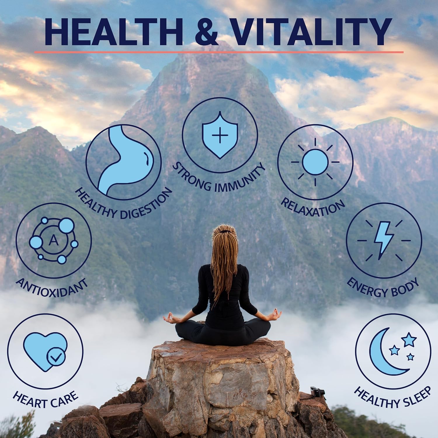 Premium Mushroom Complex Capsules - Lion's Mane Supplement with Turkey Tail, Shiitake, Cordyceps, Reishi, Chaga, Maitake - Immune Support Herbal Supplements