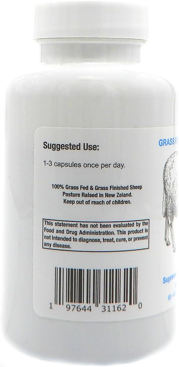 Premium New Zealand Grass-Fed Supreme Nutrition Sheep Testicle Capsules - 90 Count