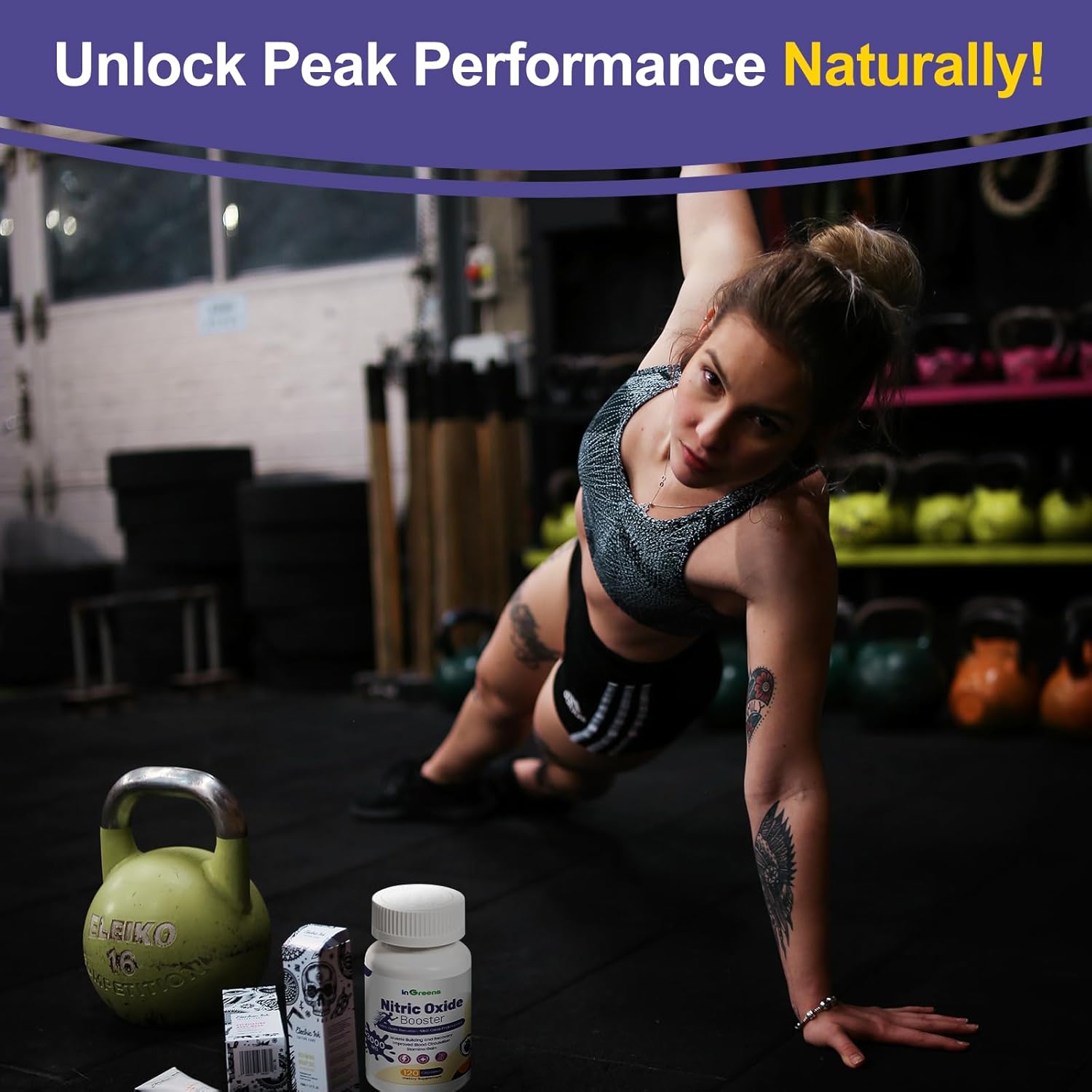 Premium Nitric Oxide Supplements for Muscle Growth, Heart Health, Energy & Circulation - 13-in-1 Formula, 3000mg, 120 Capsules - Non-GMO, Gluten-Free - Men & Women