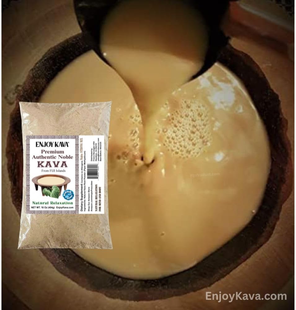Premium Noble Kava Powder (1 LB Bag) - Relaxing Drink Powder from Fiji - EnjoyKava.com