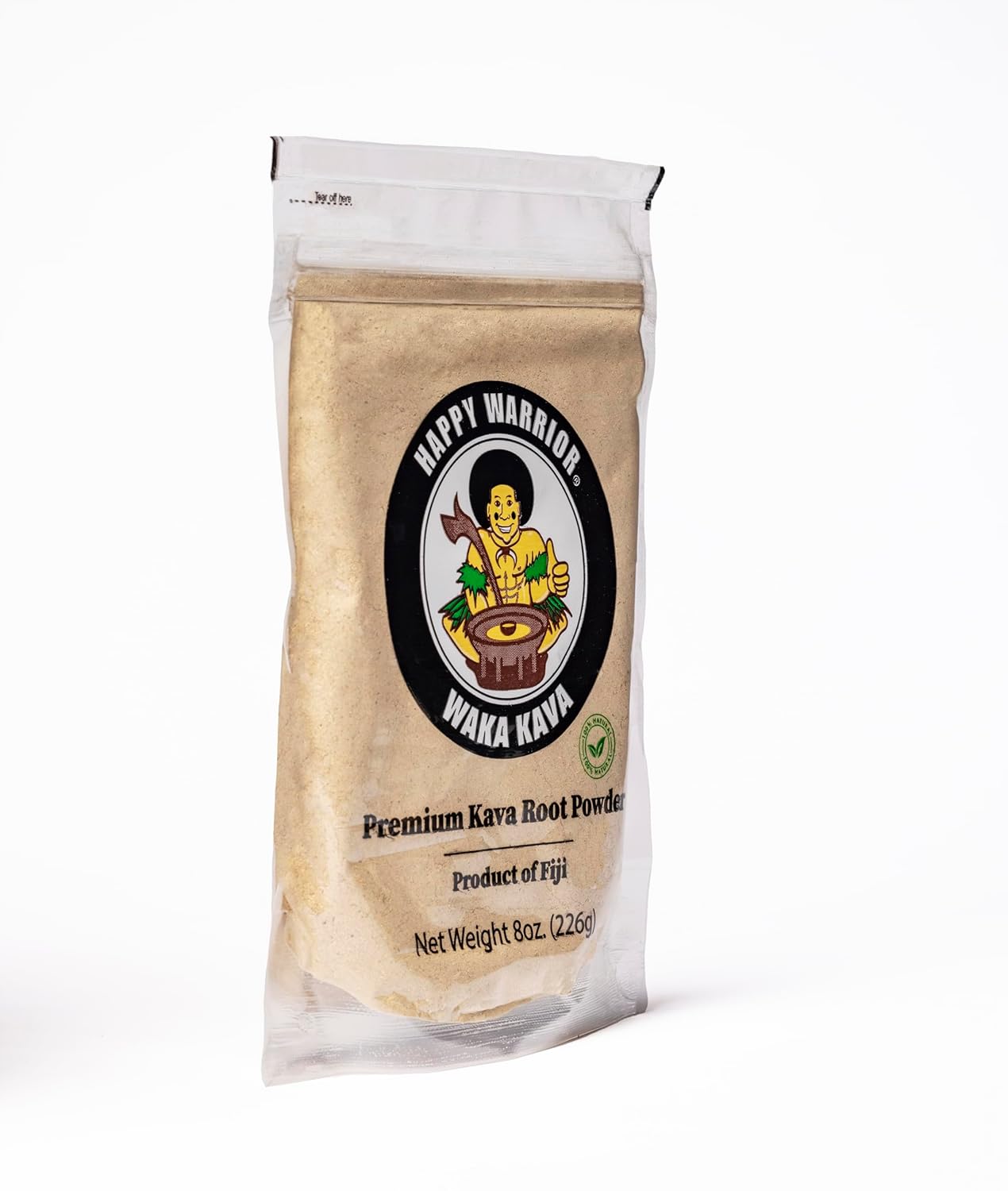 Premium Noble Waka Kava Powder from Fiji - 8 oz - Happy Warrior Brand