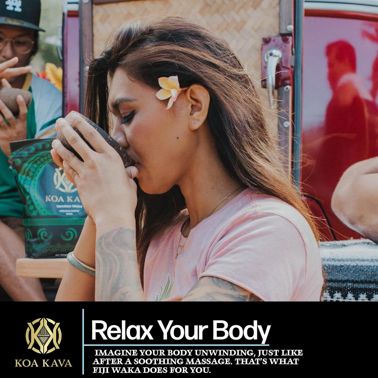 Premium Noble Waka Kava Powder from Savusavu, Fiji - 1 LB, 16 Ounce Pack - Made from Lateral Kava Root in Koa Kava Fiji