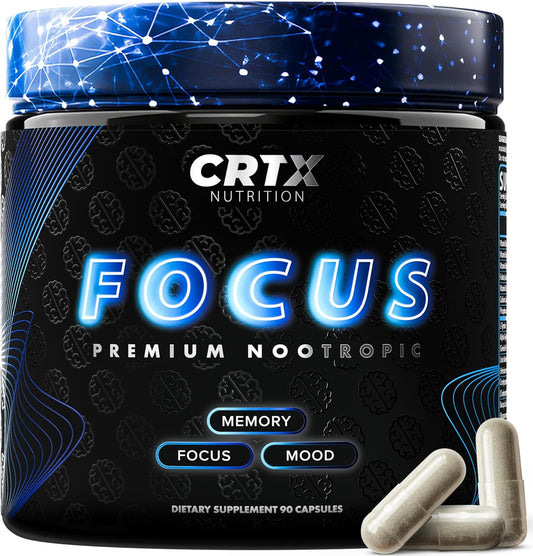 Premium Nootropic Brain Supplements for Memory, Focus, and Energy - 14-in-1 Cognitive Blend - 90ct