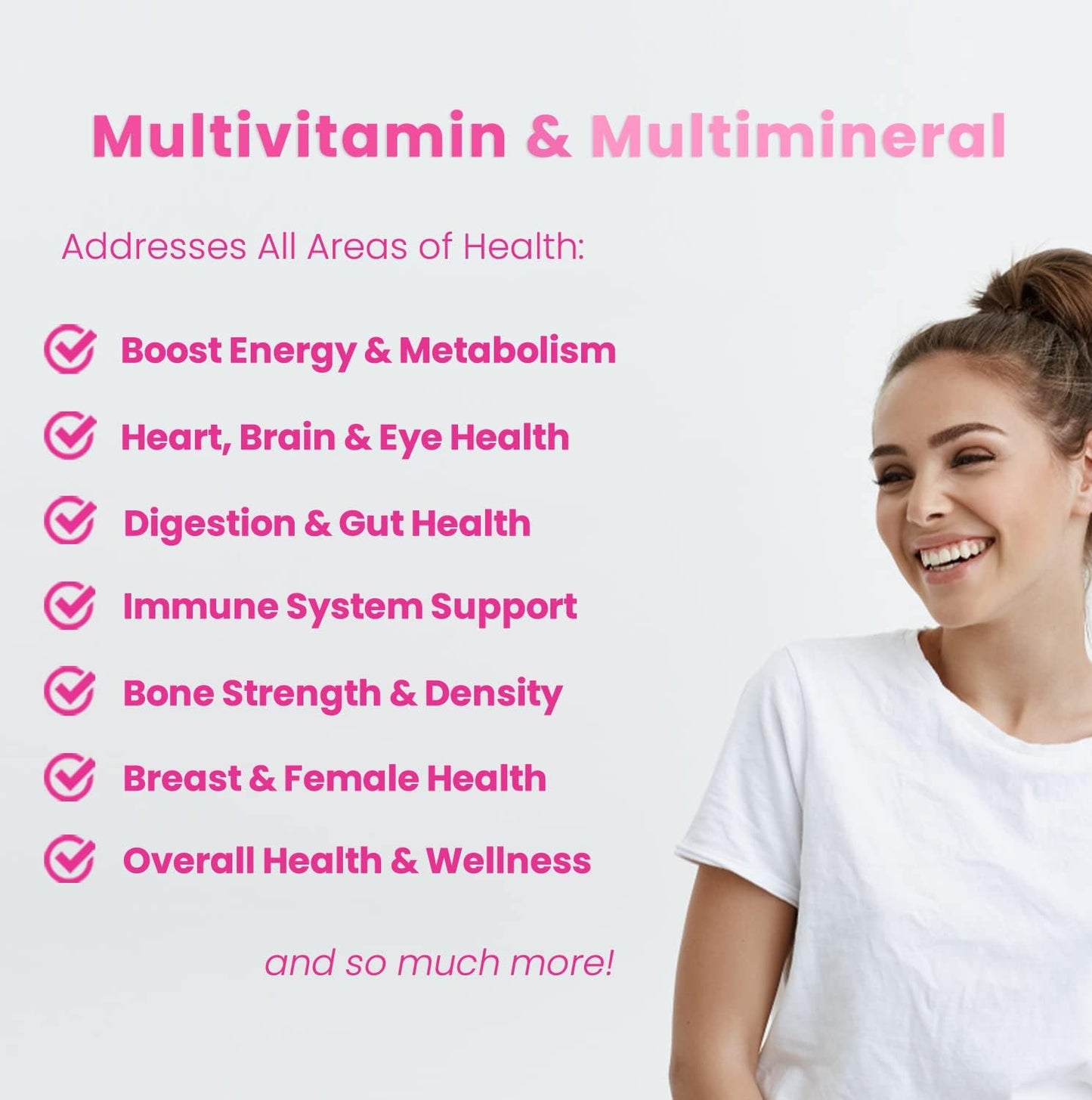 Premium NutraChamps Women's Vegan Multivitamin with Biotin, Essential Vitamins, Minerals - Daily Supplement for Women's Health