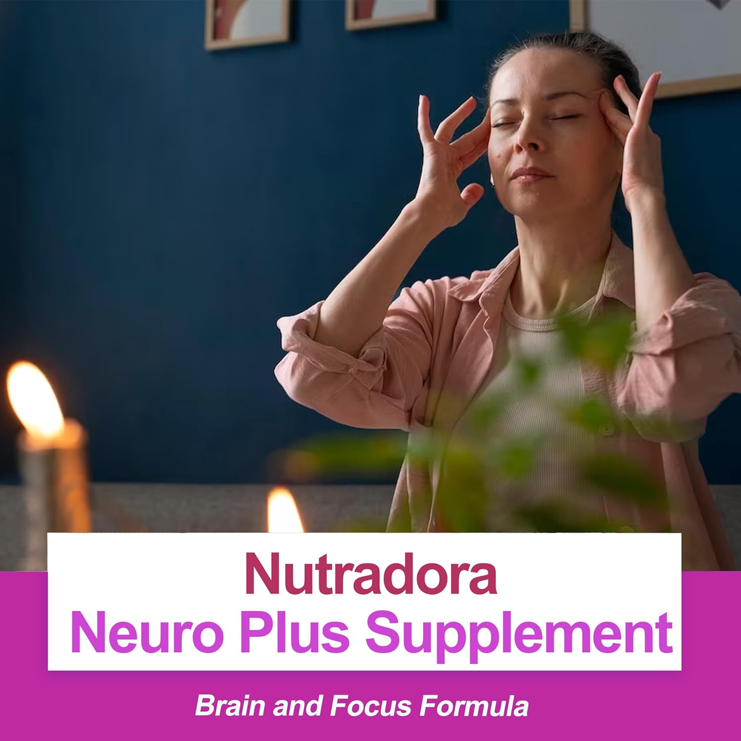 Premium Nutradora Neuro Plus Brain Supplement for Memory, Focus & Energy - 41 Ingredients, DMAE for Concentration - 60 Capsules - USA Made