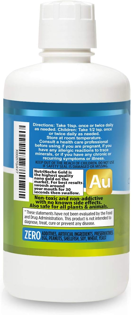 Premium Nutrinoche Colloidal Gold Mineral Supplement - 30 PPM - Boost Your Health with Colloidal Minerals