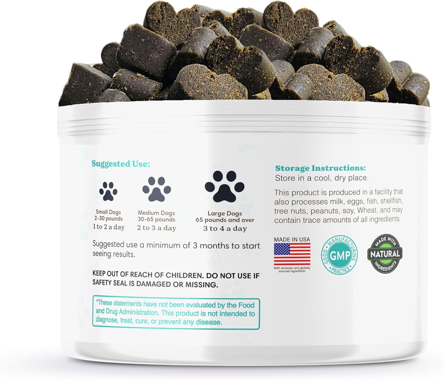 Premium Organic Dog Probiotic Chews - Enhance Gut Health, Alleviate Allergies - Probiotics, Postbiotics, Prebiotics, Colostrum, Glutamine, Mushrooms, Pumpkin, Quercetin, Superfood Blend