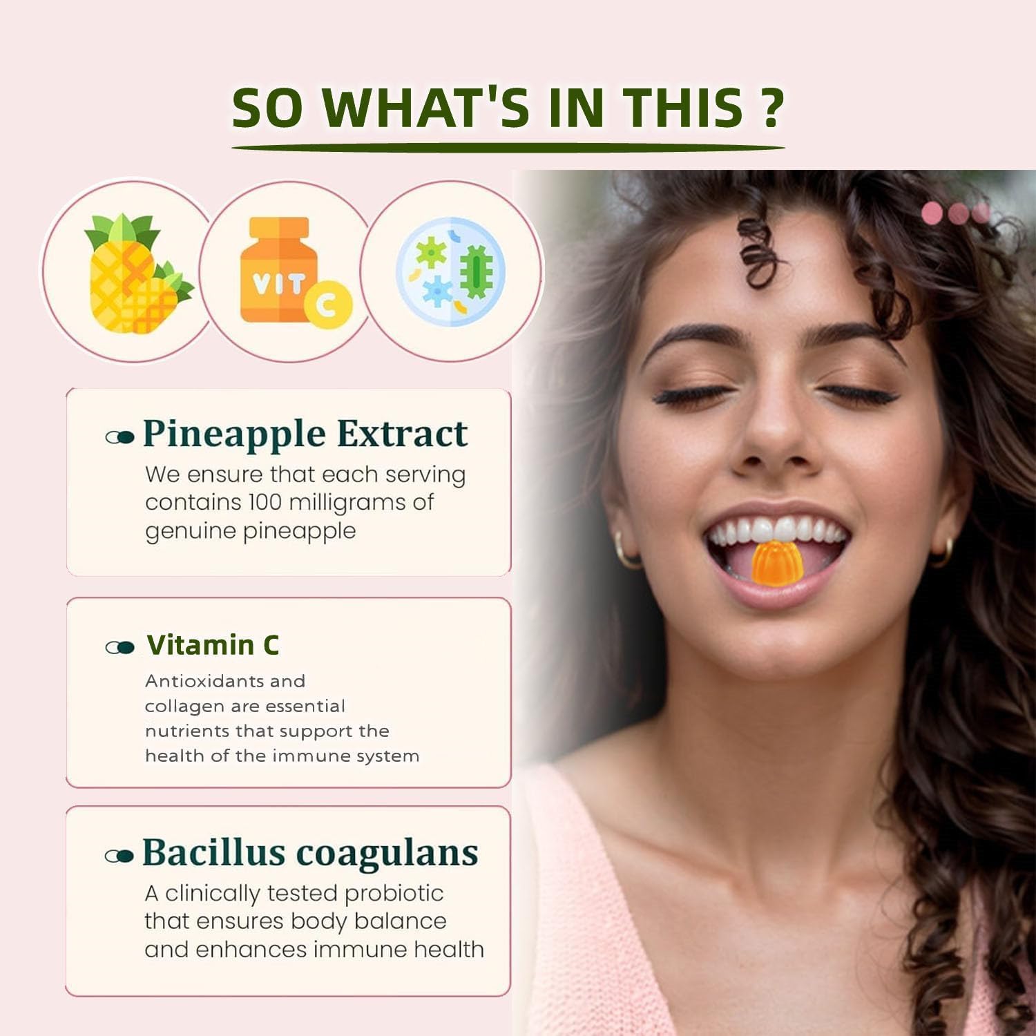 Premium Organic Feminine Balance Gummies for Women's Health - Boost Immune System, Hawaiian Pineapple Flavor, Vegan & Gluten-Free (2 Pack)