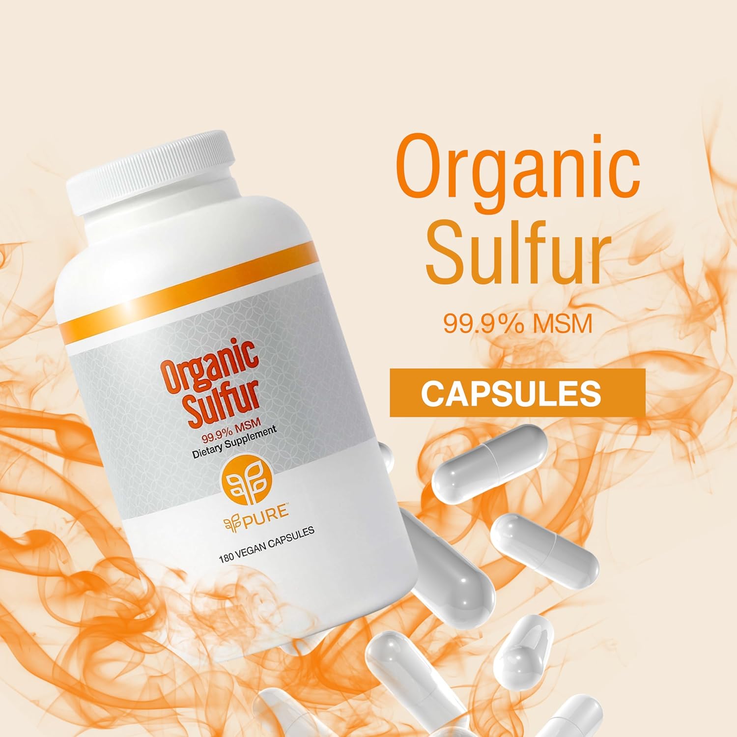 Premium Organic Sulfur MSM Capsules for Joint Health, Hair Growth, Skin, and Nails - Vegan, Non-GMO, Gluten Free