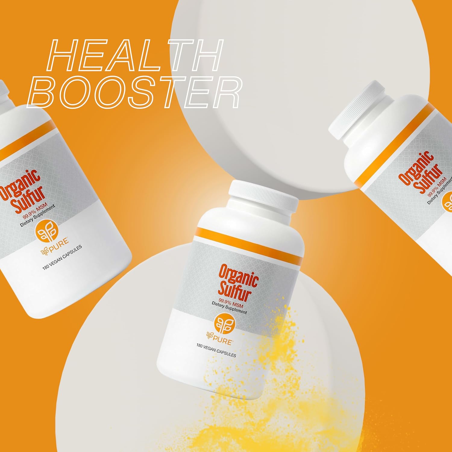 Premium Organic Sulfur MSM Capsules for Joint Health, Hair Growth, Skin, and Nails - Vegan, Non-GMO, Gluten Free