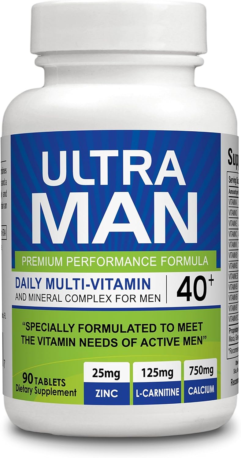 Premium Performance Multi-Vitamin Tablets for Men - 90 Count - 100% Natural Organic Farm Formula - Daily Dietary Supplement