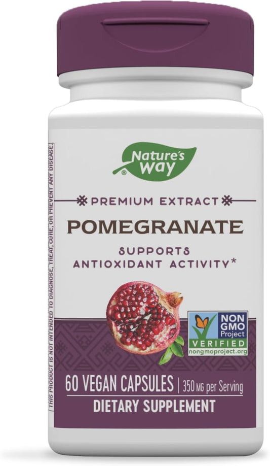 Premium Pomegranate Extract 85% Polyphenols, 350mg per Serving, 60 VCaps by Nature's Way