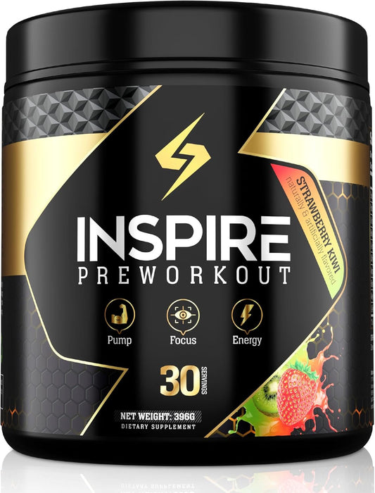 Premium Pre-Workout Supplement with Citrulline Malate, L-Arginine, and Beta Alanine for Energy, Endurance, and Focus - Strawberry Kiwi Flavor - 30 Servings
