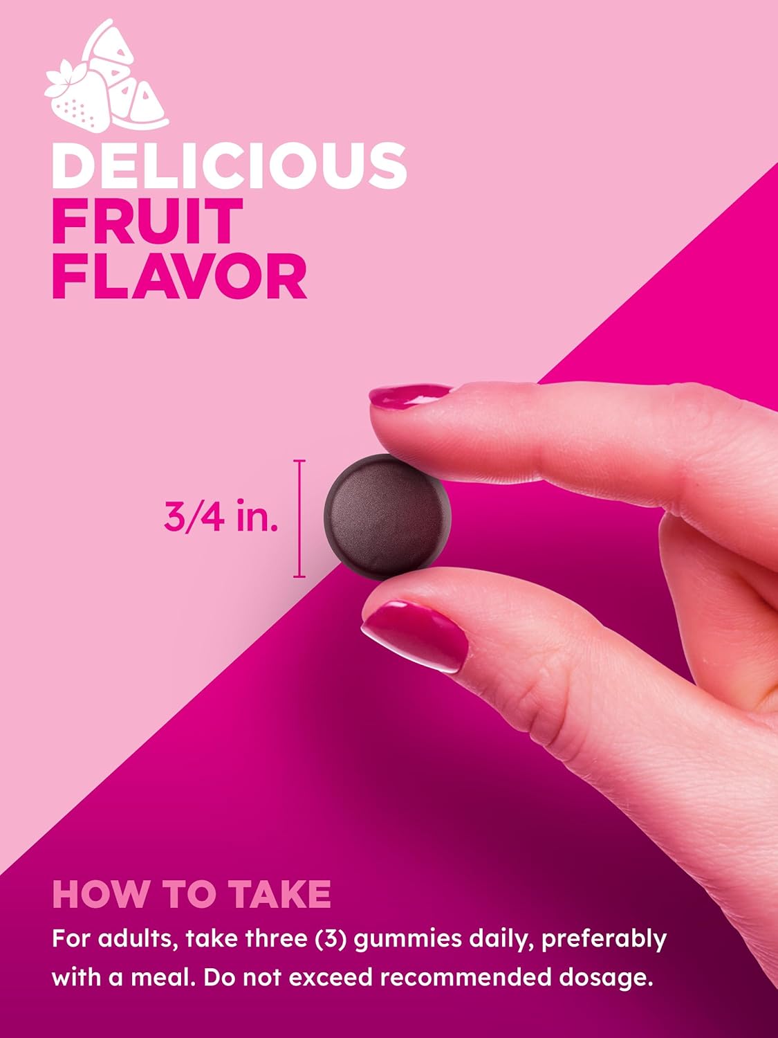 Premium Prenatal Gummies with DHA, Folic Acid, Non-GMO, Gluten-Free, Fruit Flavor - 60 Count