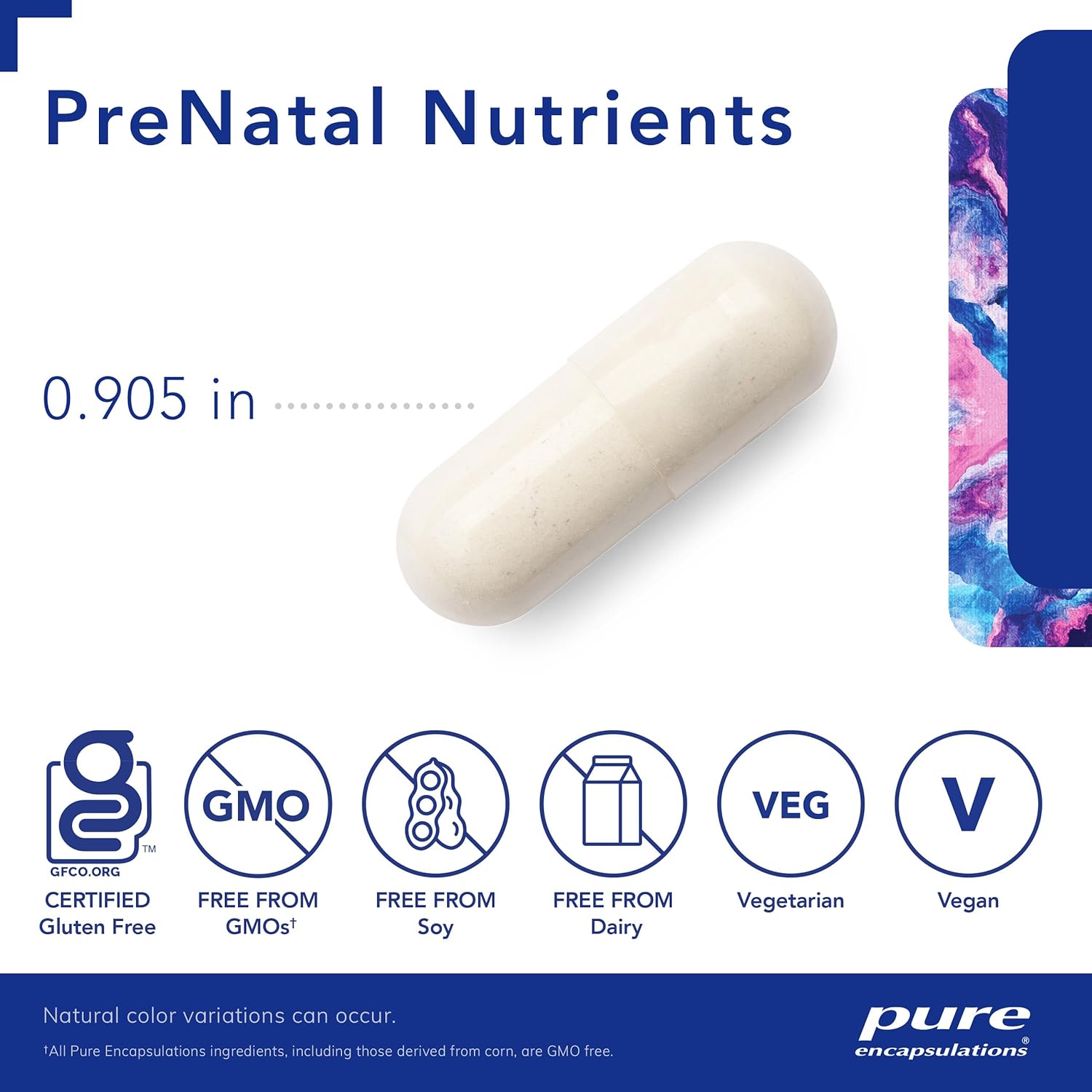 Premium PreNatal Nutrients for Pregnancy & Lactation - Supports Energy & DNA - Includes Folate, Choline, Iron - Gluten Free & Non-GMO - 60 Capsules