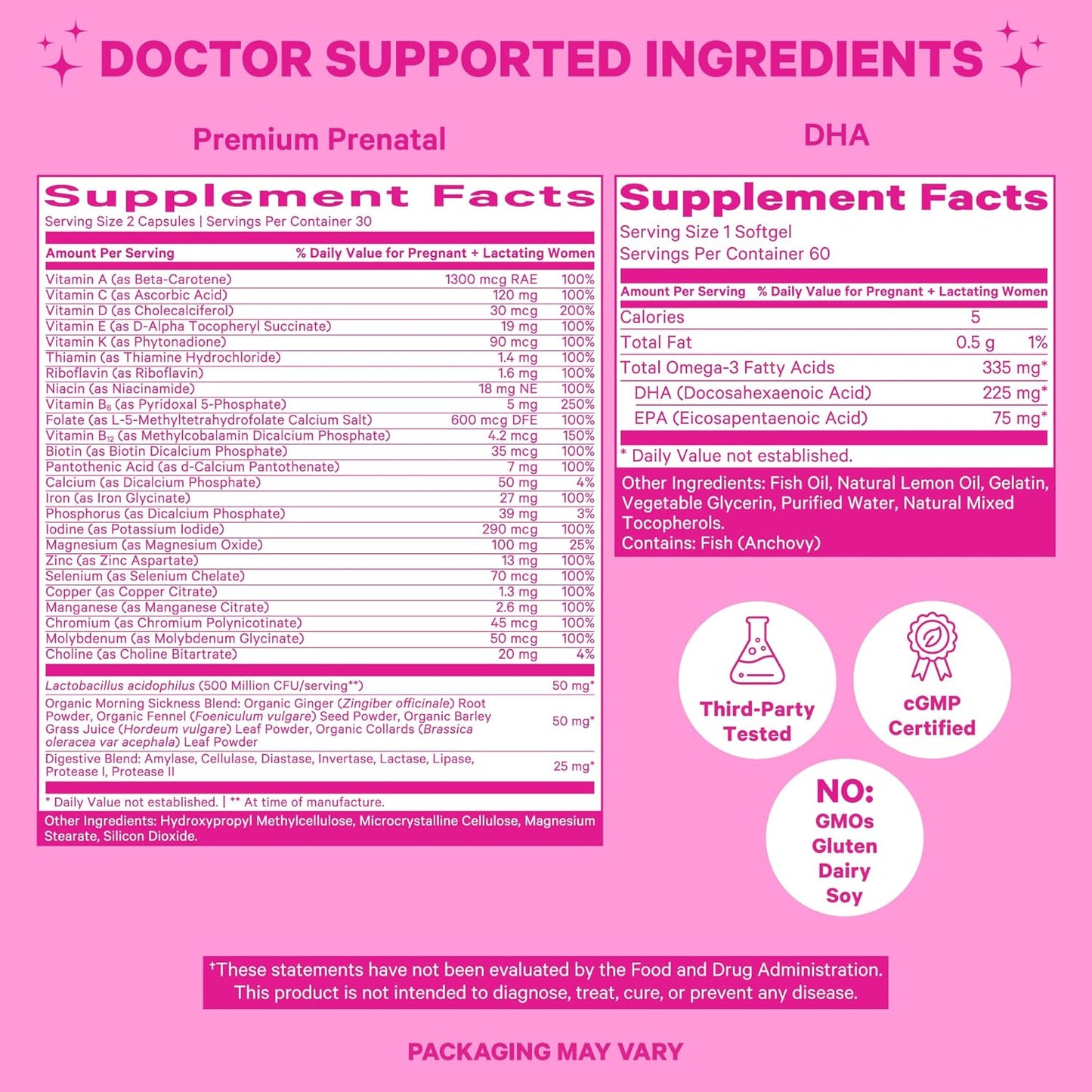 Premium Prenatal Vitamins with DHA, Probiotics, Omega 3 & Folic Acid for Women-Owned Brand - BoostGo Australia