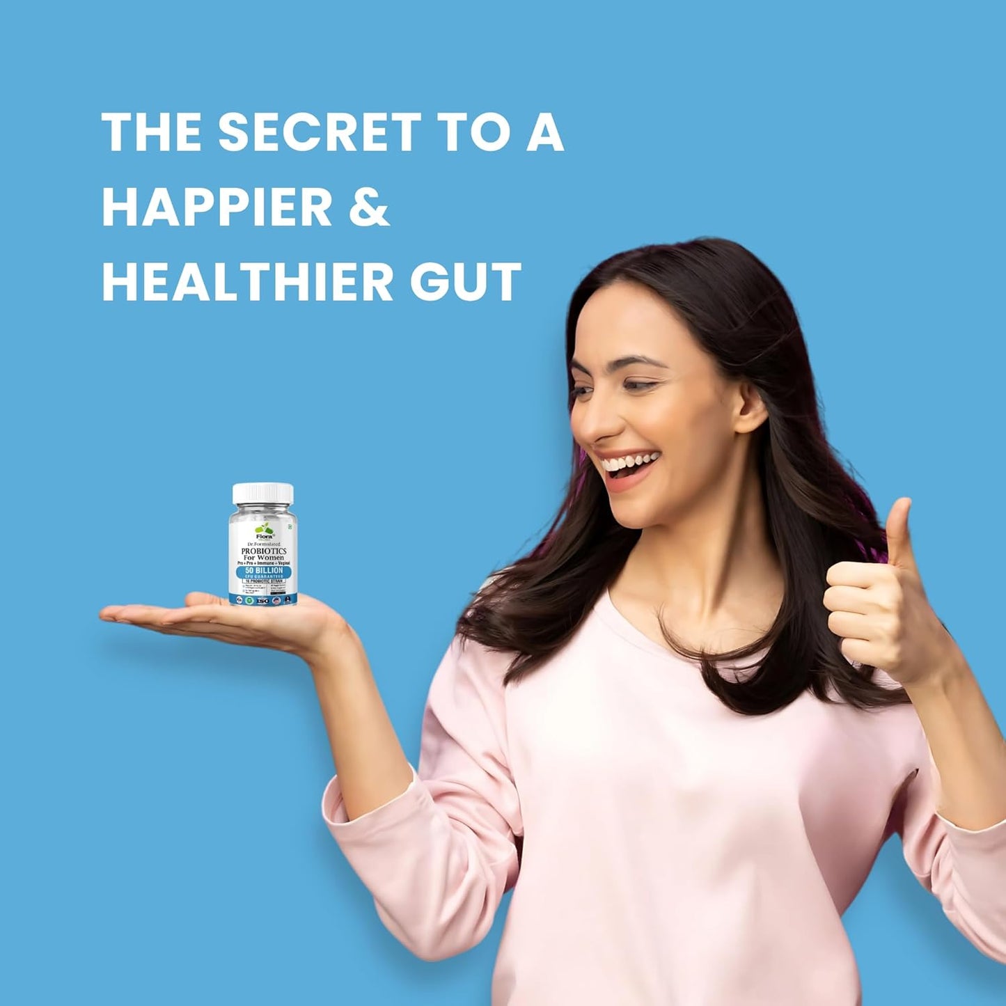 Premium Probiotic Supplement for Women - 50 Billion CFU, 16 Strains, Organic Prebiotics, Eurofins Lab Tested - Digestive, Vaginal, Immune & Urinary Health - 2 Month Supply - 60 Capsules