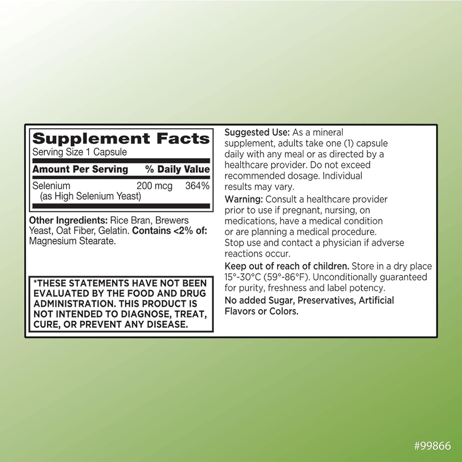 Premium Quality 200 mcg Selenium Capsules for Optimal Health