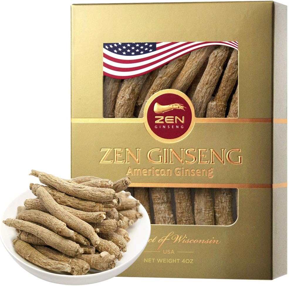 Premium Quality American Wisconsin Ginseng - Small Long Root - 1 Box, 4oz - Boosts Energy & Immunity for Men and Women