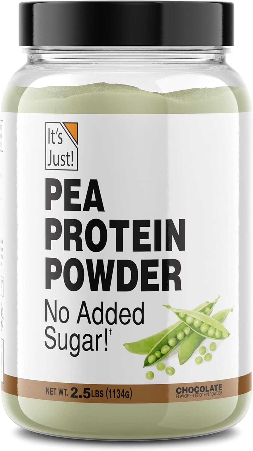 Premium Quality Chocolate Pea Protein Isolate - 2.5 lb, Plant-Based, Gluten-Free, Vegan, Keto Friendly - Made in Canada, Packaged in USA