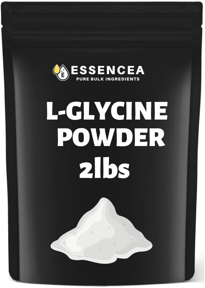 Premium Quality Essencea L-Glycine Powder - 32 Ounces - Pure Bulk Ingredients - 100% L-Glycine Supplement