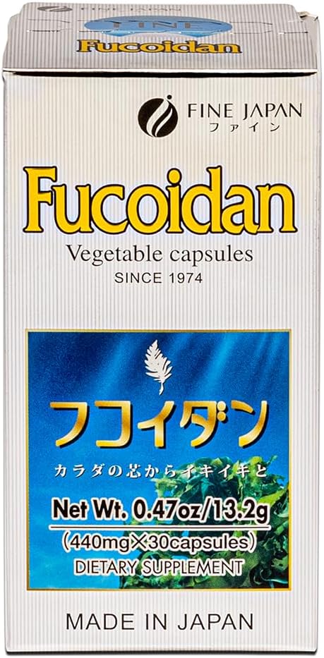 Premium Quality Fucoidan Supplement 1000mg - Made in Japan with Fucoxanthin and AHCC for Optimal Health - Brown Seaweed Capsules for Immune Support