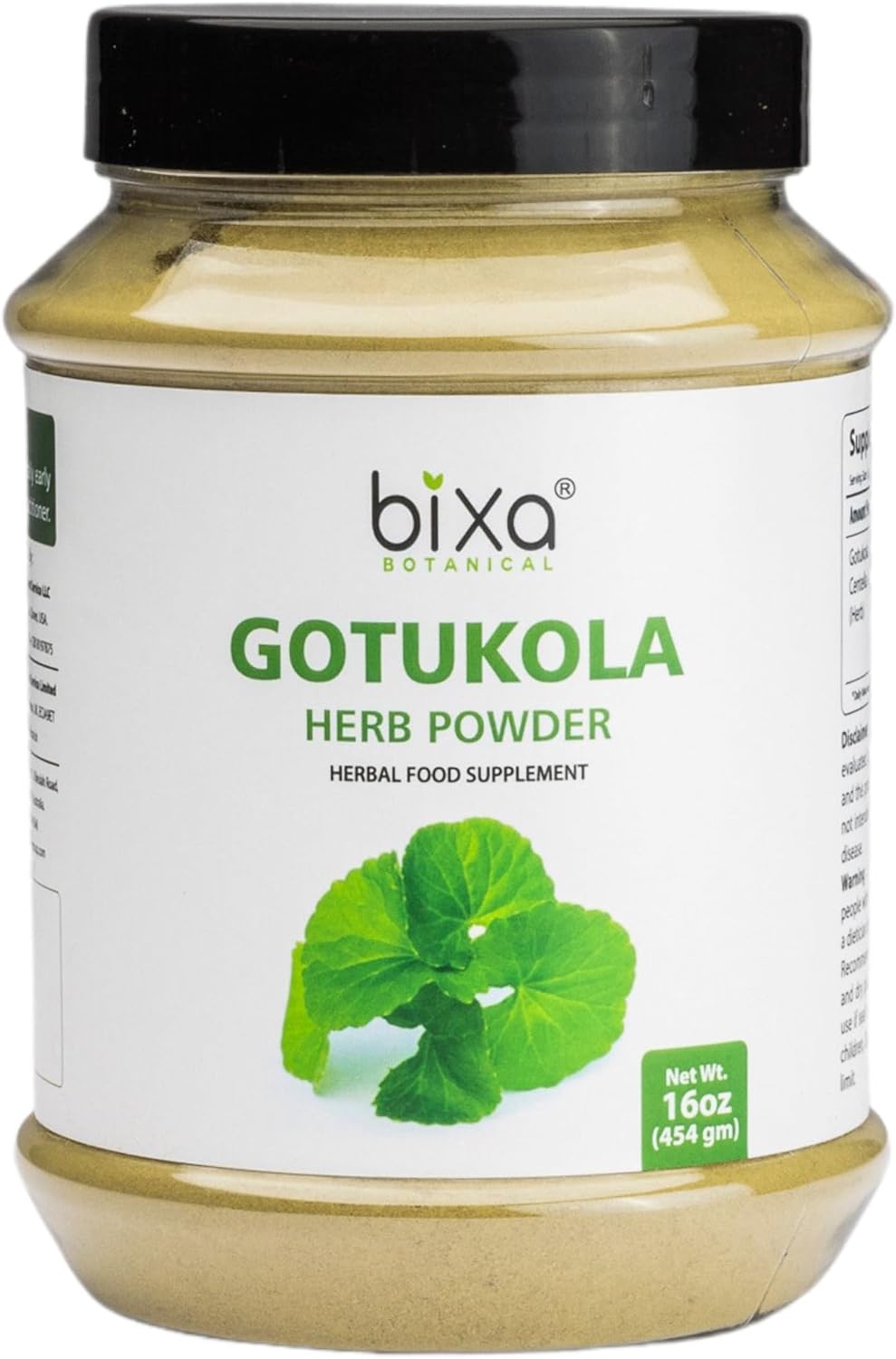 Premium Quality Gotu Kola Powder Supplement for Improved Overall Health - Ayurvedic Herbal Centella Asiatica - 16 Ounce Pack