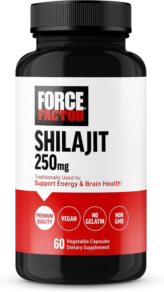 Premium Quality Vegan Shilajit Supplement for Energy and Brain Health - 60 Capsules