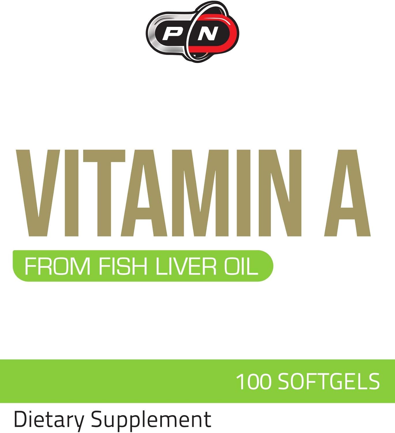 Premium Quality Vitamin A Supplement from Natural Fish Liver Oil - 100 Softgels - 10000 iu - Supports Immune System, Bones, and Vision - Non-GMO - Retinyl Palmitate Capsules