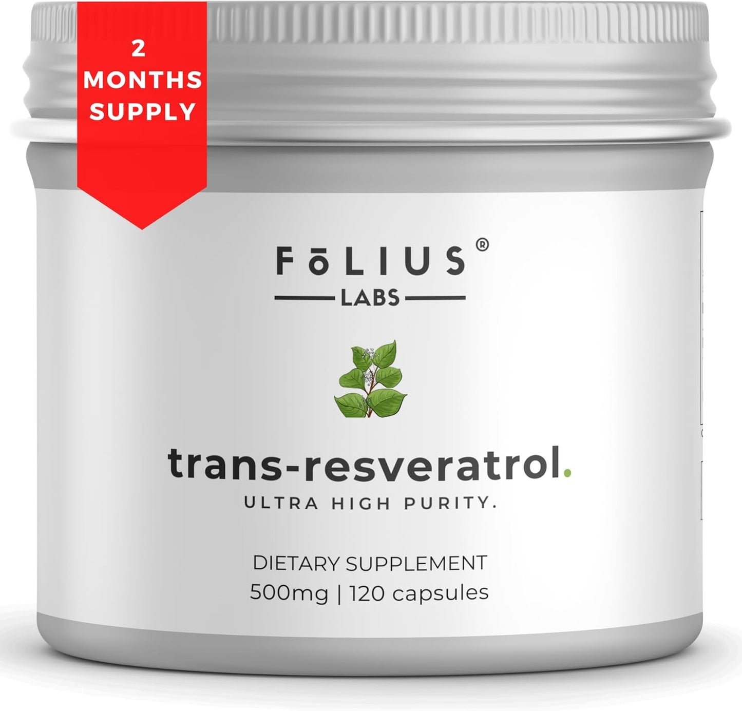 Premium Resveratrol Capsules - 99% Trans-Resveratrol - Japanese Knotweed Extract - Immune & Anti-Aging Support - 120 Capsules