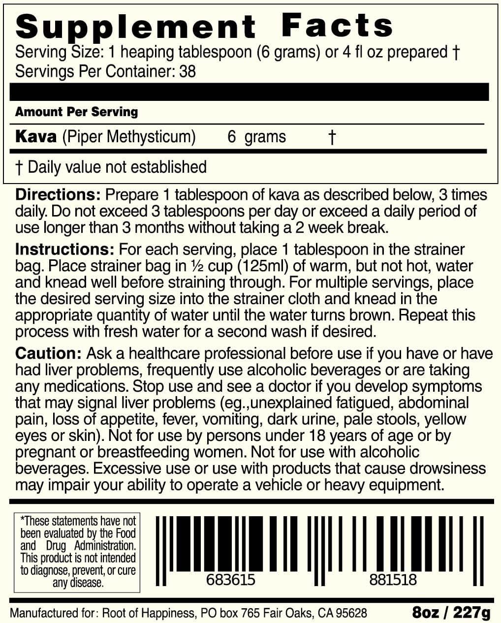 Premium Samoan Kava Powder - 1/2lb of Happiness