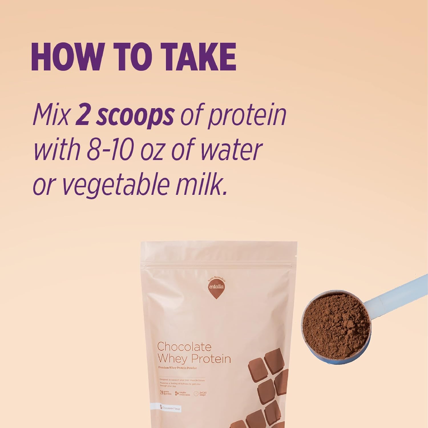 Premium Santo Remedio Chocolate Whey Protein Powder: 25g Protein, Lean Muscle Support, Satiety, 30 Servings - Vegetarian