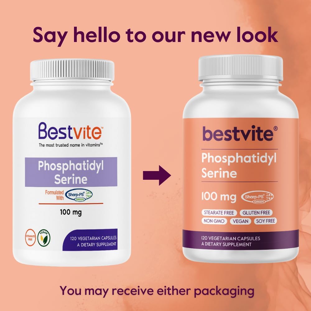 Premium Sharp-PS® Green Phosphatidylserine 100mg (240 Veg Caps) x2 - Clinically Tested, Soy Free, Gluten Free, Vegan