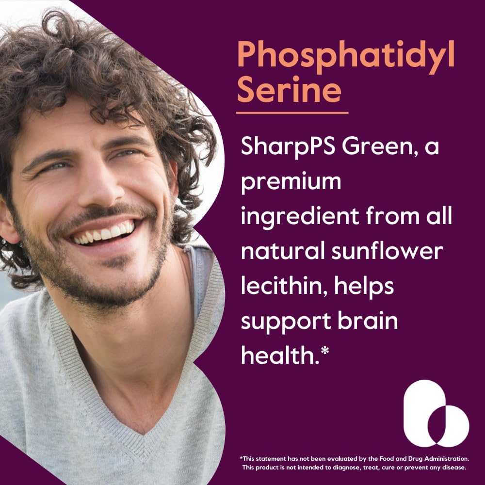 Premium Sharp-PS® Green Phosphatidylserine 100mg (240 Veg Caps) x2 - Clinically Tested, Soy Free, Gluten Free, Vegan