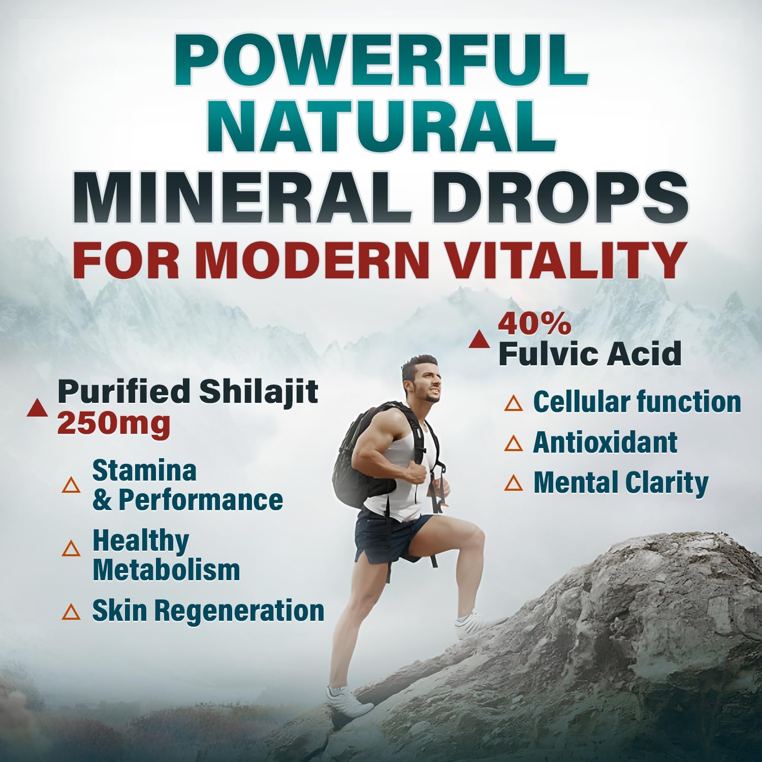 Premium Shilajit Dry Drops - 150 Count, 250mg Each - Maximum Potency for Men - Energy, Metabolism & Immune Health - Non-GMO USA Made